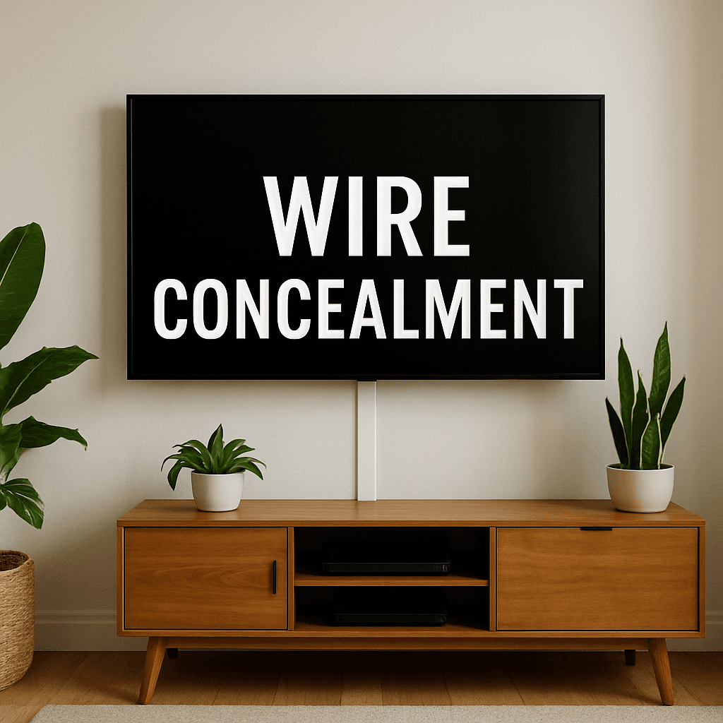 TV mounted over fireplace