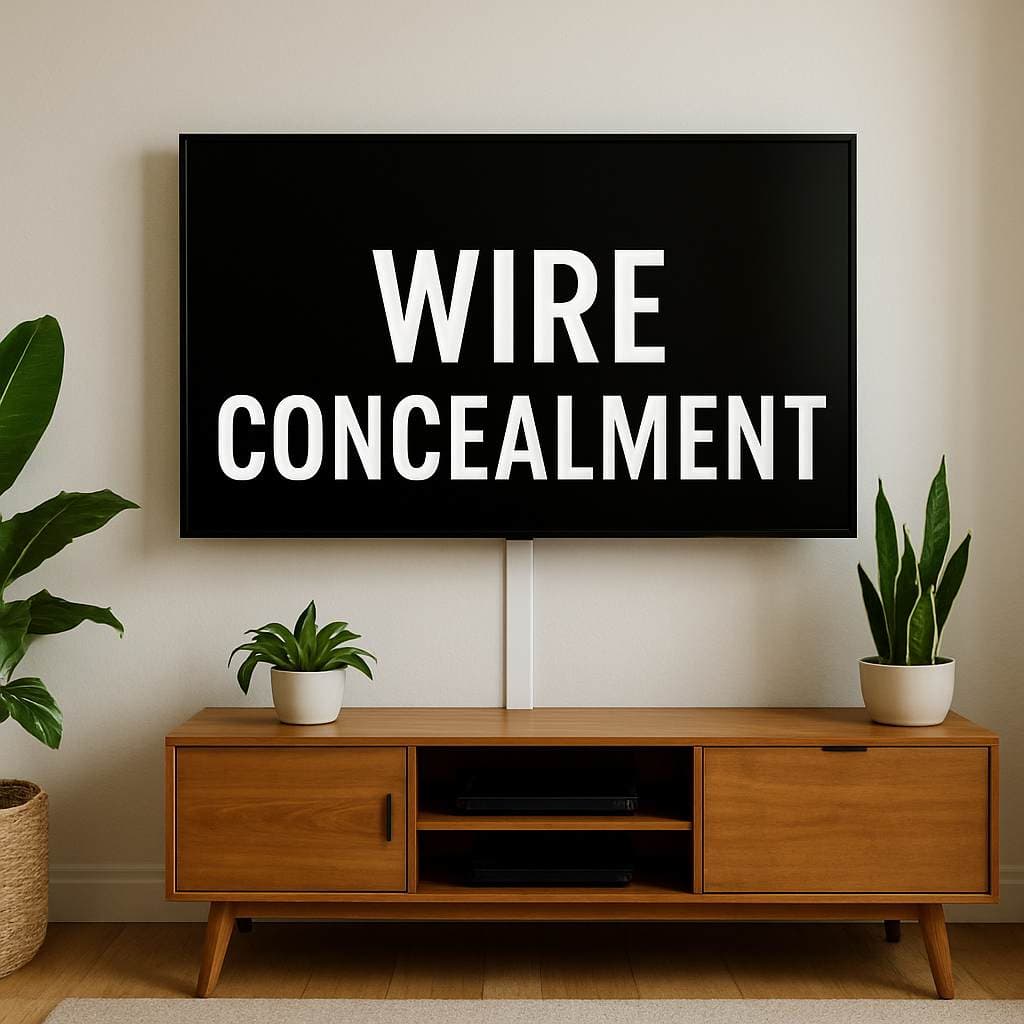 Bedroom TV with swing arm